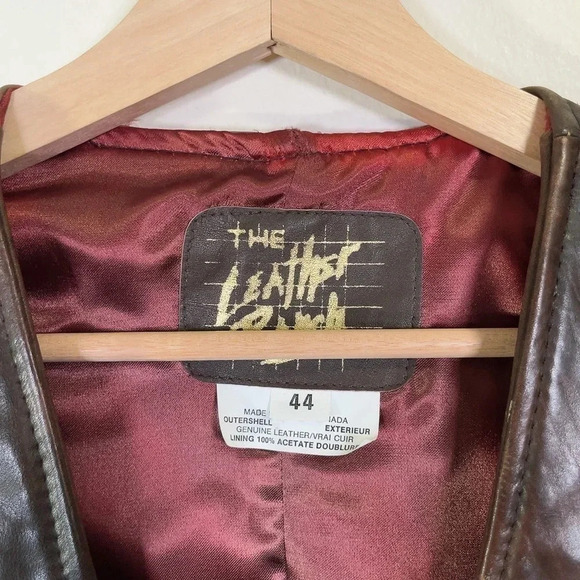 The Leather Ranch  Motorbike Western Button Brown Leather Vest - Picture 8 of 14